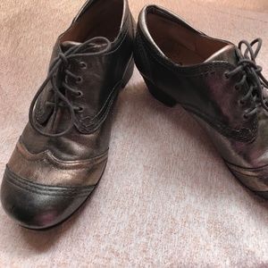 Taos Antiqued Pewter/Bronze Lace-Up Shoes